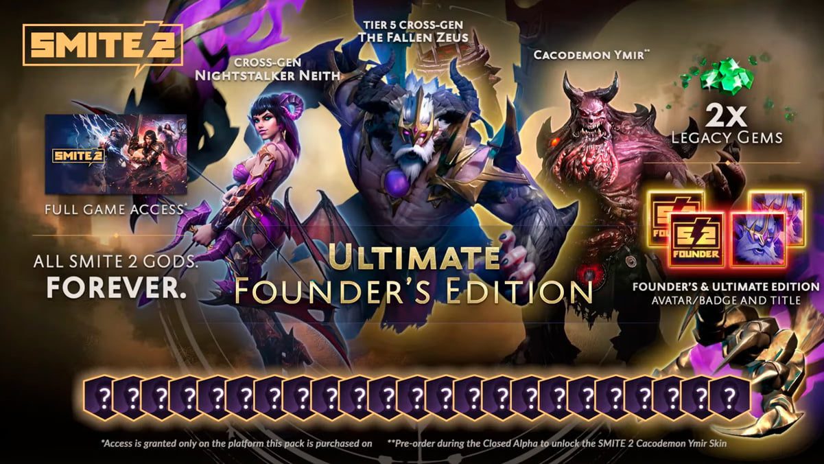 Pack de Fundadores de Smite 2 Ultimate Edition